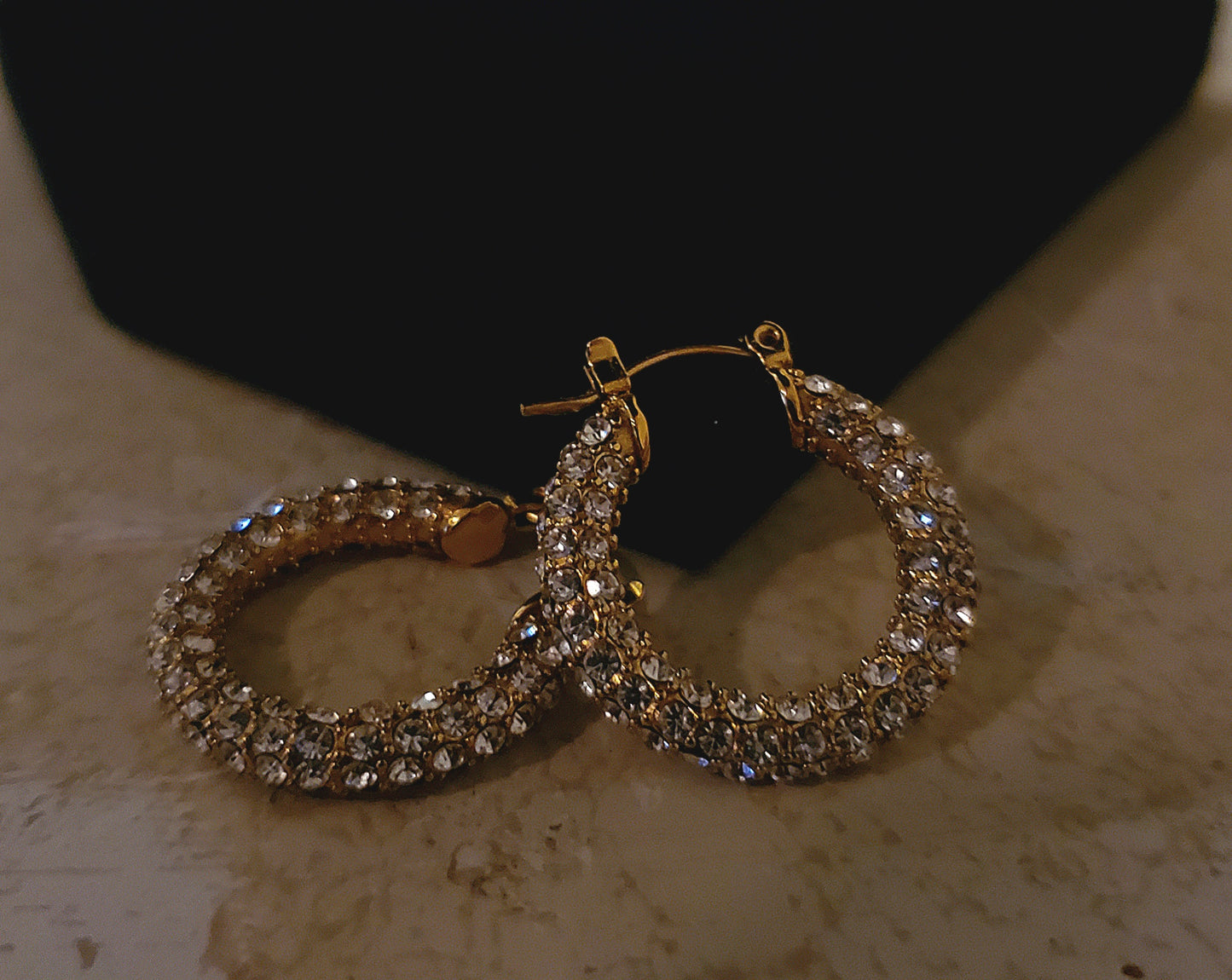 Stone Hoop Earring