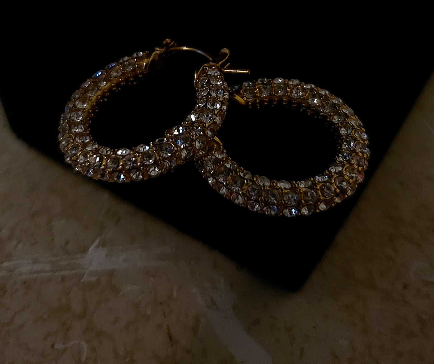 Stone Hoop Earring