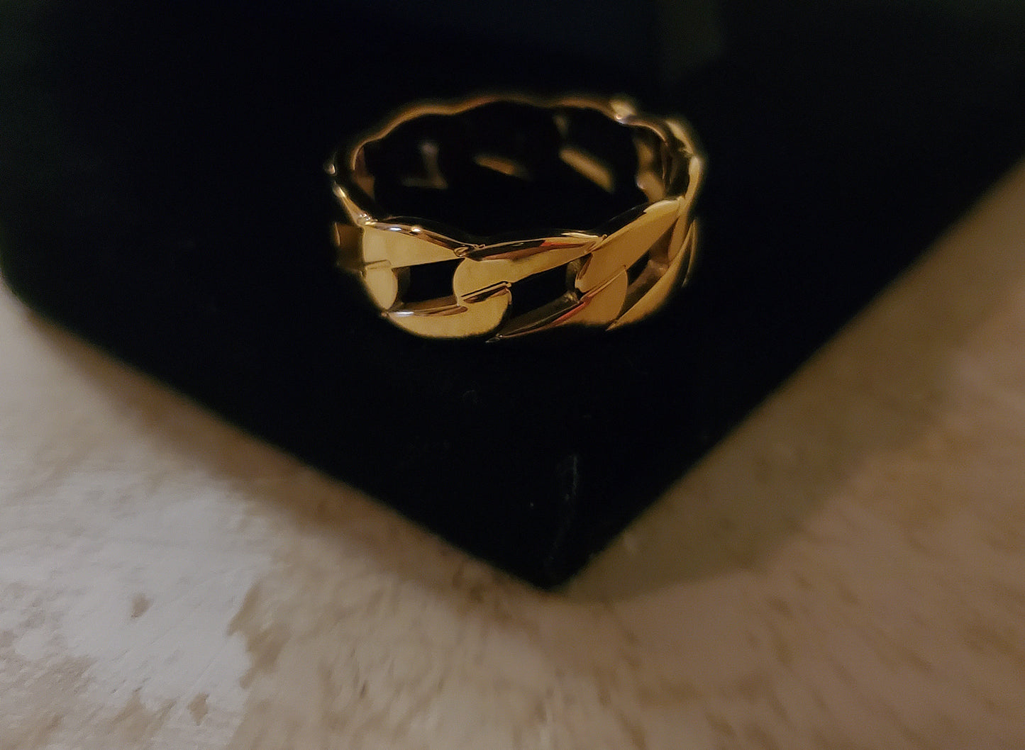 Cuban Link Chain Ring